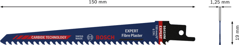 Lama per sega alternativa Bosch EXPERT Fiber Plaster S 641 HM.