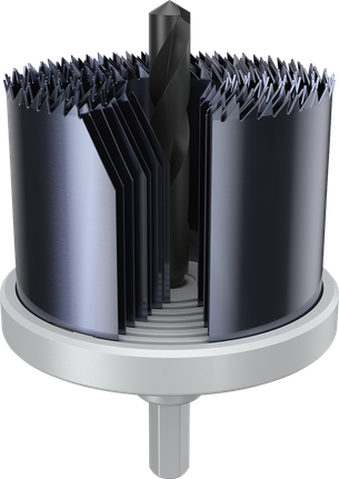 Set di seghe a tazza Bosch per legno e cartongesso, 26–64 mm.
