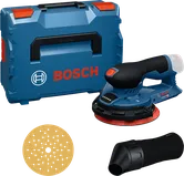 Set levigatrice rotoorbitale a batteria Bosch GEX 12V-150.