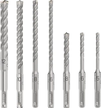 Set di punte per trapano a percussione Bosch PRO SDS plus-5X, 7 pezzi.