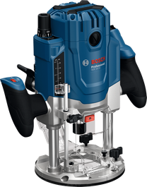 Fresatrice verticale Bosch GOF 20-12, utensile di precisione a doppia impugnatura.