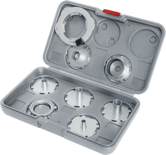 Set di guide per modelli Bosch PRO in pollici per fresatrice verticale, 8 pezzi.