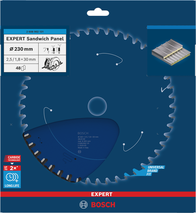 Lama per sega circolare Bosch EXPERT per pannelli sandwich, 230 mm.