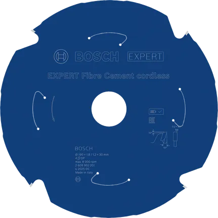 Lama per sega circolare a batteria Bosch EXPERT per fibrocemento, diametro 190 mm.