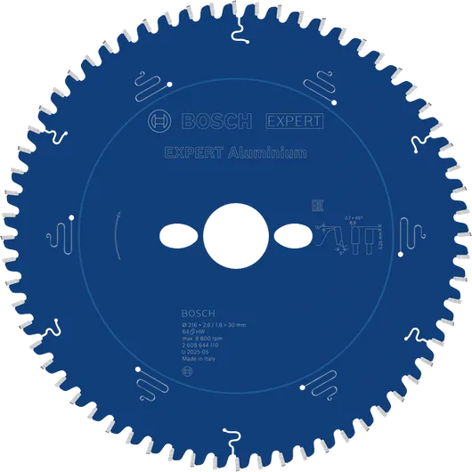 Lama per sega circolare Bosch Expert Aluminium per il taglio del metallo.