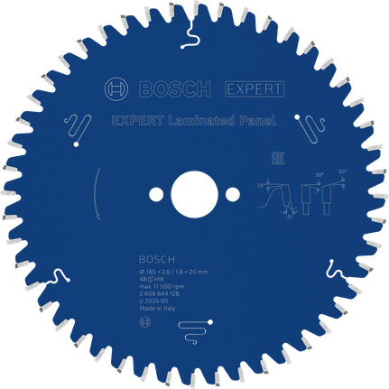 Lama per sega circolare Bosch EXPERT Laminated Panel, 48 denti.