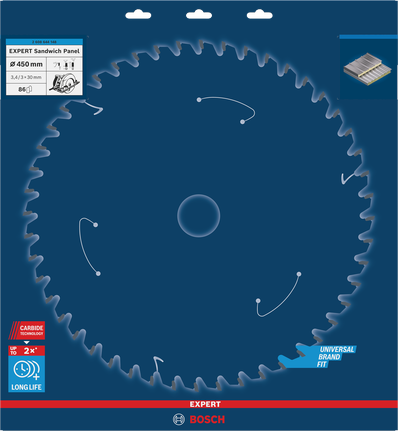 Lama per sega circolare Bosch EXPERT per pannelli sandwich, 450 mm.