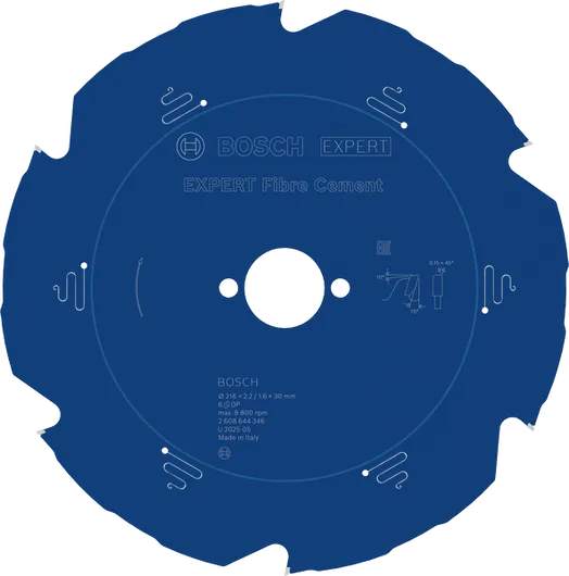 Lama per sega circolare in fibrocemento Bosch EXPERT da 216 mm.
