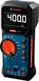 Multimetro digitale Bosch EXDM600-17 con display a 400°C.
