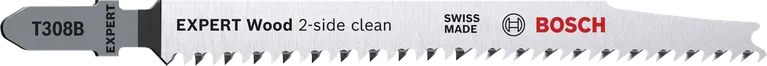Lama per seghetto alternativo Bosch EXPERT Wood T308B con pulizia su 2 lati.