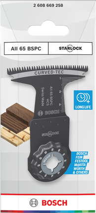 Lama per taglio legno Bosch Starlock AII 65 BSPC 65×40 mm.