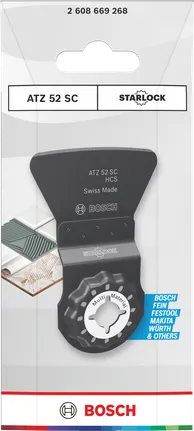 Lama da taglio multimateriale Bosch Starlock 52×26 mm.