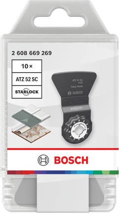 Lama da taglio multimateriale Bosch Starlock ATZ 52 SC 52×26 mm 10 pz.