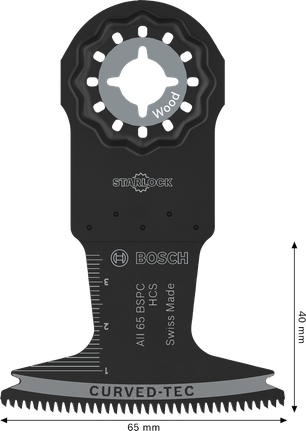 Lama per taglio legno Bosch Starlock AII 65 BSPC 65x40mm.