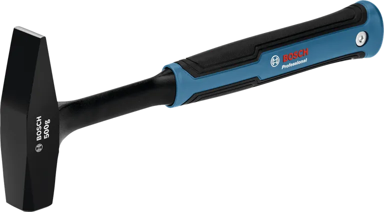 Martello da fabbro Bosch da 500 g con testa in acciaio al carbonio.