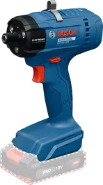 Avvitatore a impulsi a batteria Bosch ISR 18V-50 E con alloggiamento per batteria da 2 Ah.