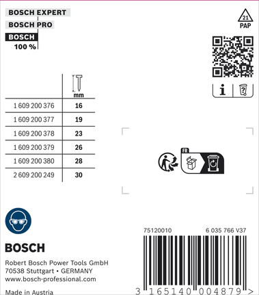 Chiodi Bosch da 19 mm tipo 47 per accessori per elettroutensili.