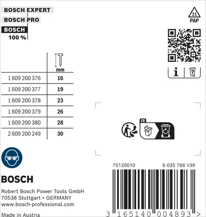 Chiodi Bosch da 26 mm di lunghezza, tipo 47 per elettroutensili.