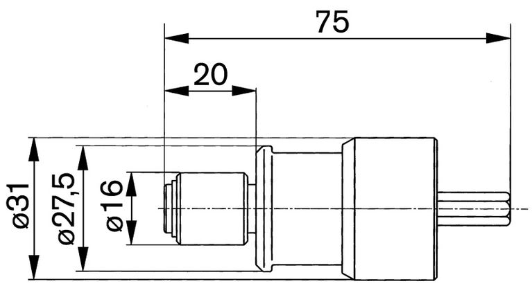 Testa di avvitamento diritta da 1/4" - SWF