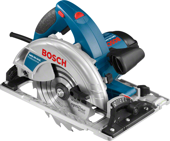 Sega circolare Bosch GKS 65 GCE per il taglio del legno.