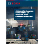 Catalogo Bosch Professional su uno sfondo industriale con attrezzi.