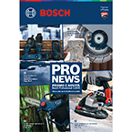 Immagine di attrezzi Bosch Professional su sfondo blu, include vari strumenti e accessori.