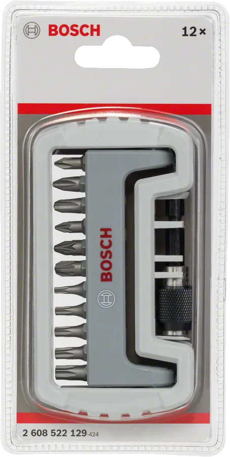 مجموعة مفكات براغي Bosch مكونة من 12 قطعة.