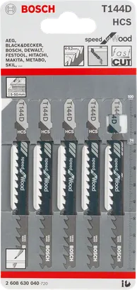 شفرات المنشار الكهربائي Bosch T 144 D عبوة من 5 قطع.