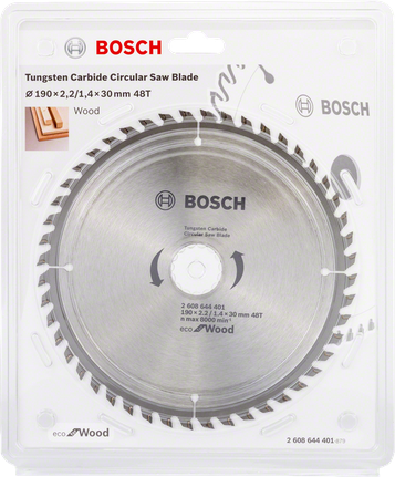 شفرة المنشار الدائرية من Bosch eco wood مقاس 190×30 مم.