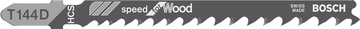 شفرة المنشار الكهربائي Bosch T144D لقطع الخشب بسرعة.