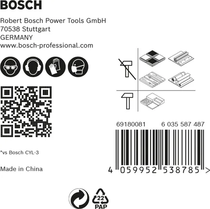 مجموعة مثقاب Bosch EXPERT HEX-9 MultiConstruction مكونة من 5 قطع.