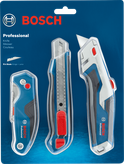 مجموعة سكاكين Bosch مكونة من 3 قطع، شفرات متعددة الاستخدامات وقابلة للفك.