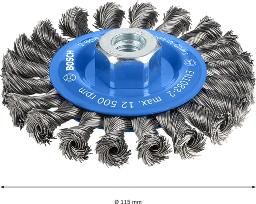 عجلة Bosch PRO Metal ذات الأسلاك الثقيلة مقاس 115 مم لصنفرة الزوايا.