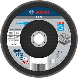 قرص الصنفرة Bosch PRO X571 مقاس 180 مم G60 لطحن المعادن.