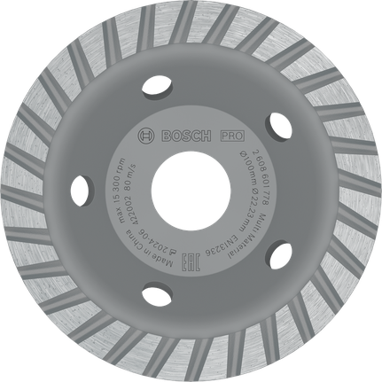 رأس طحن متعدد المواد من Bosch PRO مقاس 100 مم.