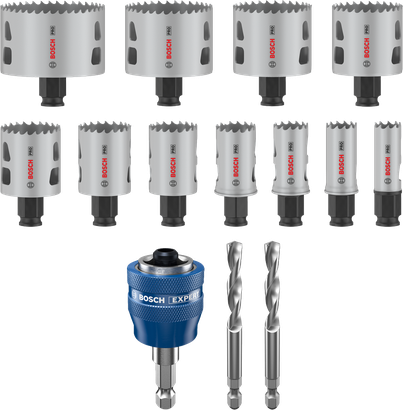 مجموعة منشار ثقب Bosch PRO Multi Material PC Plus، 14 مقاسًا.