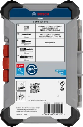 مجموعة رؤوس مفكات البراغي Bosch برو 33 قطعة.
