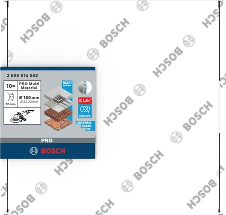 قرص القطع الماسي Bosch PRO متعدد المواد 150×22.23 ملم.