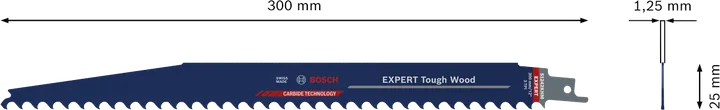 شفرة المنشار الترددي Bosch EXPERT Tough Wood S 1242 KHM.