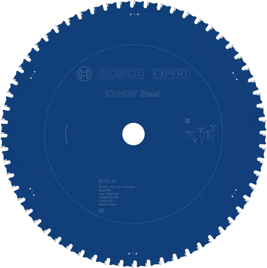 شفرة المنشار الدائرية الفولاذية Bosch EXPERT مقاس 305 مم T60.