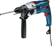 Bosch GSB 18-2 RE impact drill with side handle.