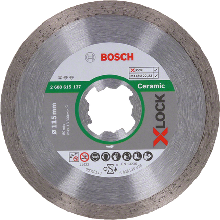 Bosch X-LOCK Standard for Ceramic diamond cutting disc 115mm.