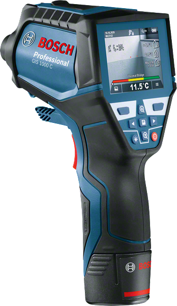 Bosch GIS 1000 C digital infrared thermometer with display.