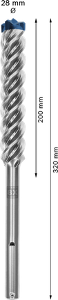 Bosch EXPERT SDS max-8X hammer drill bit 28 x 200 x 320 mm.