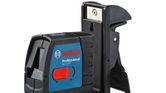 Bosch GLL 2-15 laser leveling tool with mounting bracket.