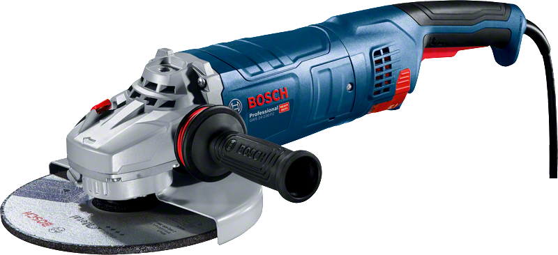 Bosch GWS 24-230 PZ angle grinder with ergonomic handle.