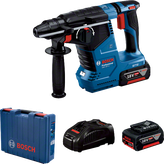 Cordless Bosch hammer drill set.
