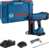 Bosch GNB 18V-38 cordless nailer kit with case.