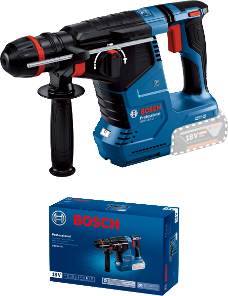 Bosch GBH 187-LI cordless rotary hammer drill, 18V.