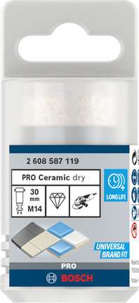 Bosch PRO Ceramic dry core cutter 30×35×14 mm.